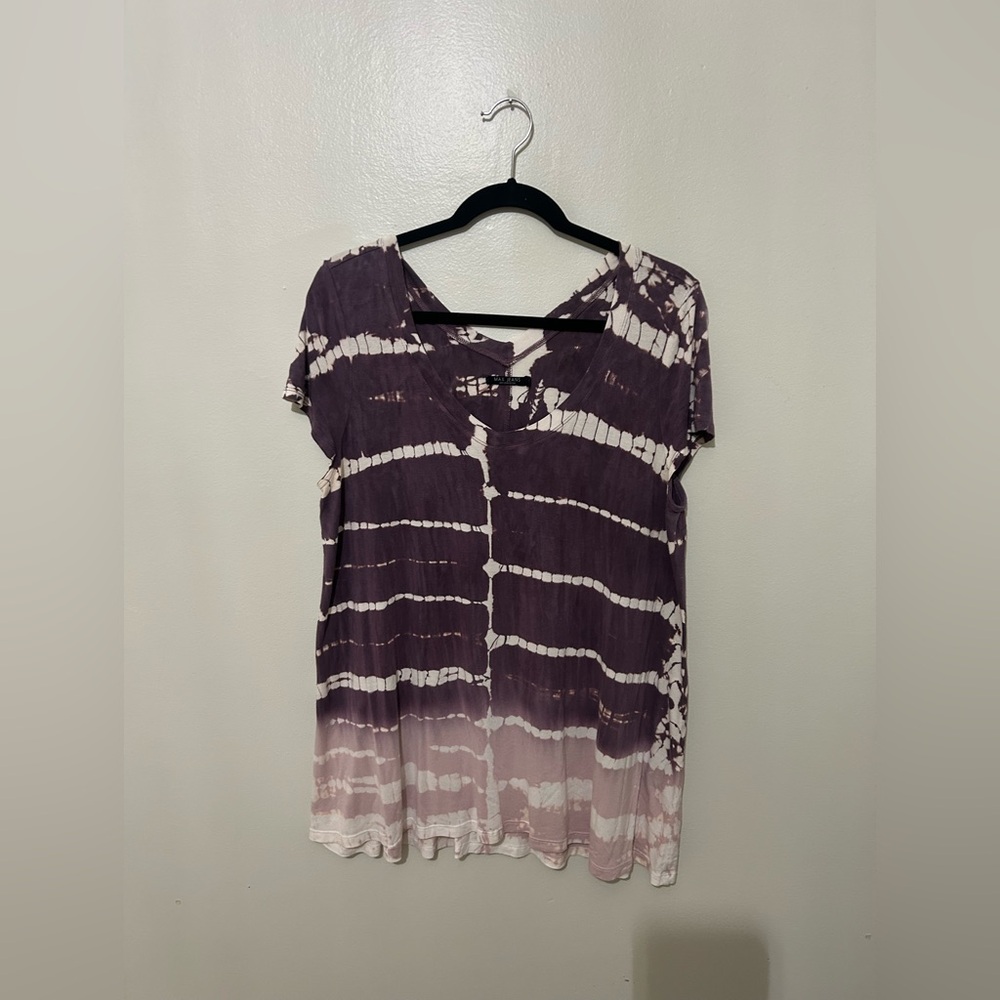 MAX JEANS | Purple Tie-Dye Short Sleeve Top